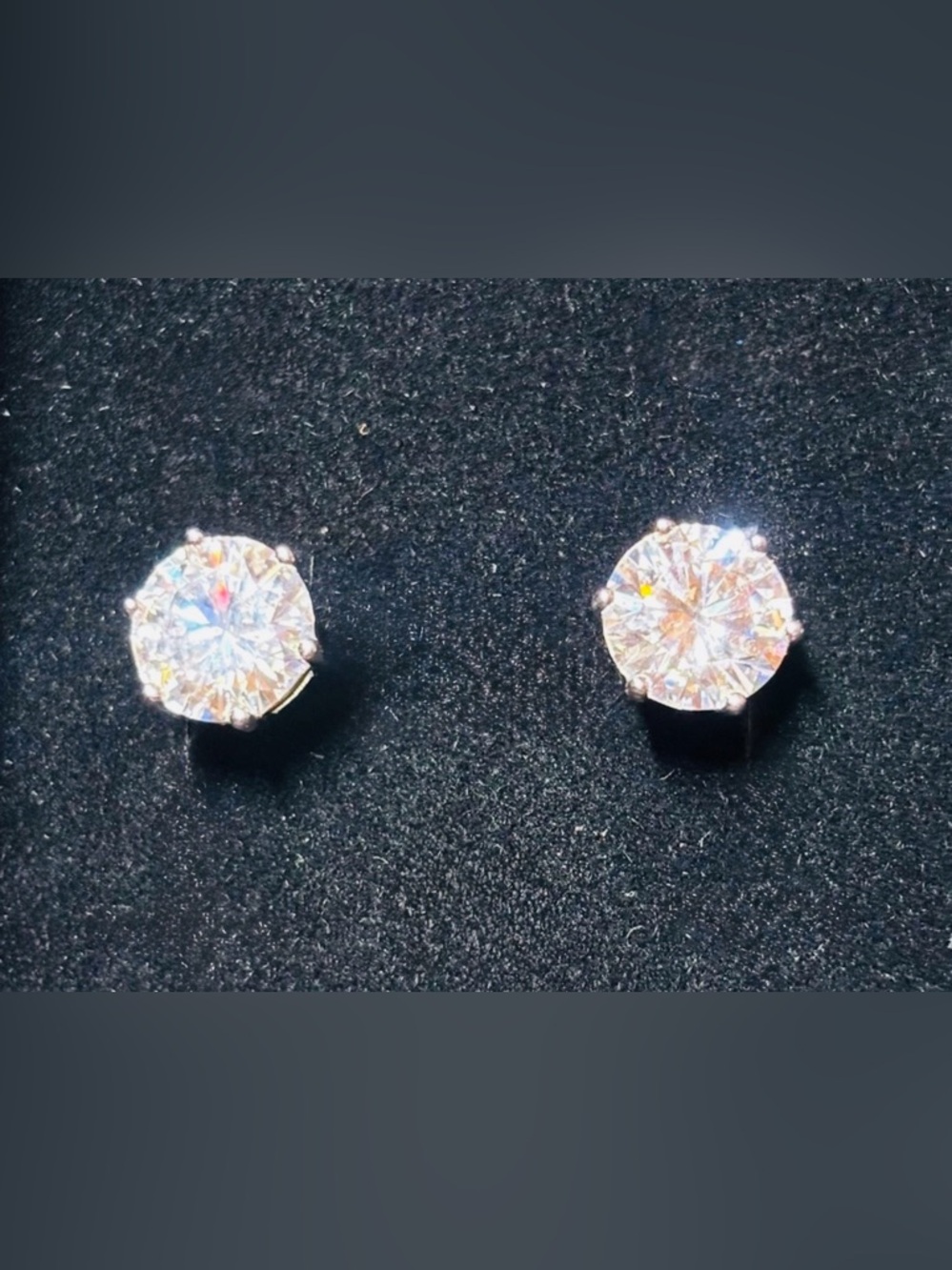 NEW 4CT GRA Certified Moissanite Stud Earrings 925 Sterling Silver